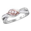 0.20 CTW Diamond 3-stone Bridal Engagement Ring 10KT Two-tone Gold - REF-22W4K