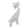 0.10 CTW Diamond Giraffe Animal Pendant 10KT White Gold - REF-12X8Y