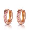 Genuine 1.30 ctw Sapphire Earrings Jewelry 14KT Rose Gold - REF-42P6H