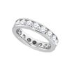 3.01 CTW Diamond Eternity Wedding Ring 14KT White Gold - REF-314N9F