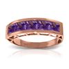 Genuine 2.25 ctw Amethyst Ring Jewelry 14KT Rose Gold - REF-54Z2N
