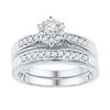 0.40 CTW Diamond Bridal Wedding Engagement Ring 10KT White Gold - REF-48M7H