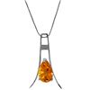 Genuine 1.50 ctw Citrine Necklace Jewelry 14KT White Gold - REF-35X4M