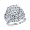 3.01 CTW Princess Diamond Soleil Bridal Engagement Ring 14KT White Gold - REF-299Y9X