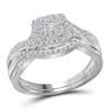 0.50 CTW Princess Diamond Bridal Engagement Ring 14KT White Gold - REF-67X4Y