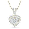 0.19 CTW Diamond Heart Love Pendant 10KT Yellow Gold - REF-12H2M