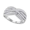 0.62 CTW Diamond Ring 10KT White Gold - REF-64K4W