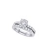 1.01 CTW Princess Diamond Soleil Bridal Engagement Ring 14KT White Gold - REF-134Y9X