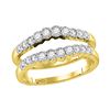 0.50 CTW Diamond Wrap Ring 14KT Yellow Gold - REF-64M4H
