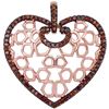 0.25 CTW Red Color Diamond Heart Love Pendant 10KT Rose Gold - REF-26Y9X