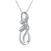 0.10 CTW Diamond Infinity Pendant 10KT White Gold - REF-16F4N