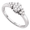 Image 1 : 0.25 CTW Diamond Cluster Ring 14KT White Gold - REF-34N4F