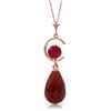Image 1 : Genuine 9.3 ctw Ruby Necklace Jewelry 14KT Rose Gold - REF-26M9T