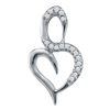 0.05 CTW Diamond Small Heart Pendant 10KT White Gold - REF-5K2W