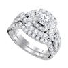 1.97 CTW Princess Diamond Bridal Engagement Ring 14KT White Gold - REF-277M3H
