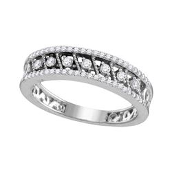 0.95 CTW Diamond Milgrain Ring 10KT White Gold - REF-25K4W