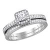 0.69 CTW Princess Diamond Bridal Engagement Ring 10KT White Gold - REF-67F4N