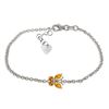 Genuine 0.60 ctw Citrine Bracelet Jewelry 14KT White Gold - REF-41H6X