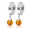 Genuine 1.6 ctw Citrine Earrings Jewelry 14KT White Gold - REF-25A9K