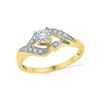 0.16 CTW Diamond Solitaire Bridal Engagement Ring 10KT Yellow Gold - REF-19F4N