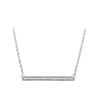 0.10 CTW Diamond Horizontal Bar Pendant 10KT White Gold - REF-19W4K