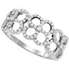 0.33 CTW Diamond Circle Ring 10KT White Gold - REF-26F9N