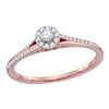 0.21 CTW Diamond Solitaire Bridal Engagement Ring 10KT Rose Gold - REF-16N4F