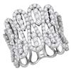2.5 CTW Diamond Fashion Cocktail Ring 10KT White Gold - REF-179W9K