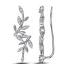 0.22 CTW Diamond Floral Earrings 10KT White Gold - REF-22X4Y