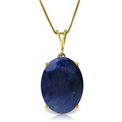 Genuine 8.5 ctw Sapphire Necklace Jewelry 14KT Yellow Gold - REF-64T7A