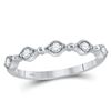 Image 1 : 0.13 CTW Diamond Stackable Ring 10KT White Gold - REF-18H2M