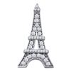 0.32 CTW Diamond Eiffel Tower Fashion Pendant 10KT White Gold - REF-26F9N