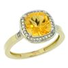 Image 1 : Natural 3.94 ctw Citrine & Diamond Engagement Ring 14K Yellow Gold - REF-38N3G