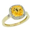 Image 1 : Natural 3.94 ctw Citrine & Diamond Engagement Ring 10K Yellow Gold - REF-29Z2Y