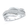 0.33 CTW Diamond Crossover Ring 10KT Two-tone Gold - REF-49Y5X