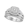 0.37 CTW Diamond Bridal Wedding Engagement Ring 10KT White Gold - REF-52W4K