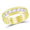 Image 1 : 1.5 CTW Mens Channel-set Diamond Wedding Ring 14KT Yellow Gold - REF-269F9N