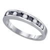0.50 CTW Black Color Diamond Ring 10KT White Gold - REF-26F9N