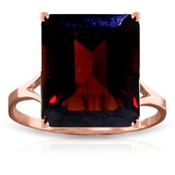 Genuine 7 ctw Garnet Ring Jewelry 14KT Rose Gold - REF-50K2V