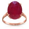 Image 1 : Genuine 7.5 ctw Ruby Ring Jewelry 14KT Rose Gold - REF-82F2Z