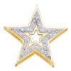 Image 1 : 0.05 CTW Diamond Simple Star Cutout Pendant 10KT Yellow Gold - REF-12M2H