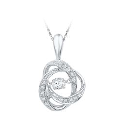 0.15 CTW Diamond Solitaire Pendant 10KT White Gold - REF-19W4K