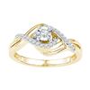 Image 1 : 0.21 CTW Diamond Solitaire Bridal Engagement Ring 10KT Yellow Gold - REF-25Y4X