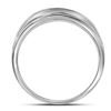 Image 2 : 0.75 CTW Mens Channel-set Diamond Single Row Wedding Ring 10KT White Gold - REF-52Y4X