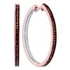 Image 1 : 0.50 CTW Red Color Diamond Hoop In/Out Earrings 10KT Rose Gold - REF-64Y4X