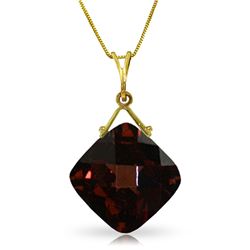 Genuine 8.75 ctw Garnet Necklace Jewelry 14KT Yellow Gold - REF-31H9X