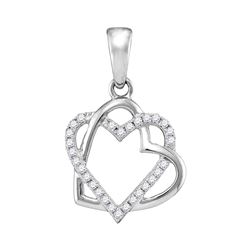 0.25 CTW Diamond Cross Pendant 10KT White Gold - REF-18K2W