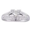 0.50 CTW Princess Diamond Solitaire Bridal Engagement Ring 14KT White Gold - REF-52M4H