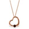 Genuine 0.25 ctw Garnet Necklace Jewelry 14KT Rose Gold - REF-29K2V