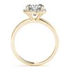 Image 4 : 1.33 CTW Certified VS/SI Cushion Diamond 2Pc Set Solitaire Halo 14K Yellow Gold - REF-431X3T - 31414